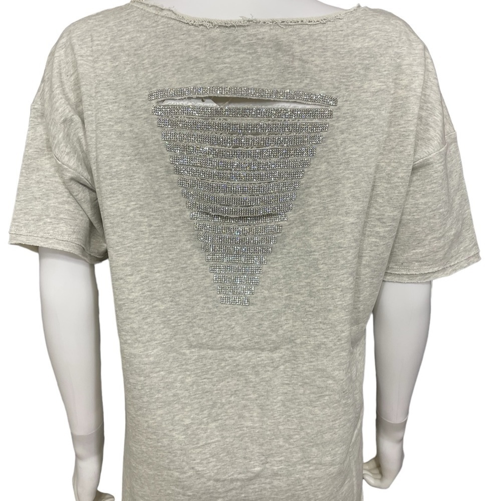 AMT Gray Rhinestone Bling Back Top
New - Picture 2 of 7
